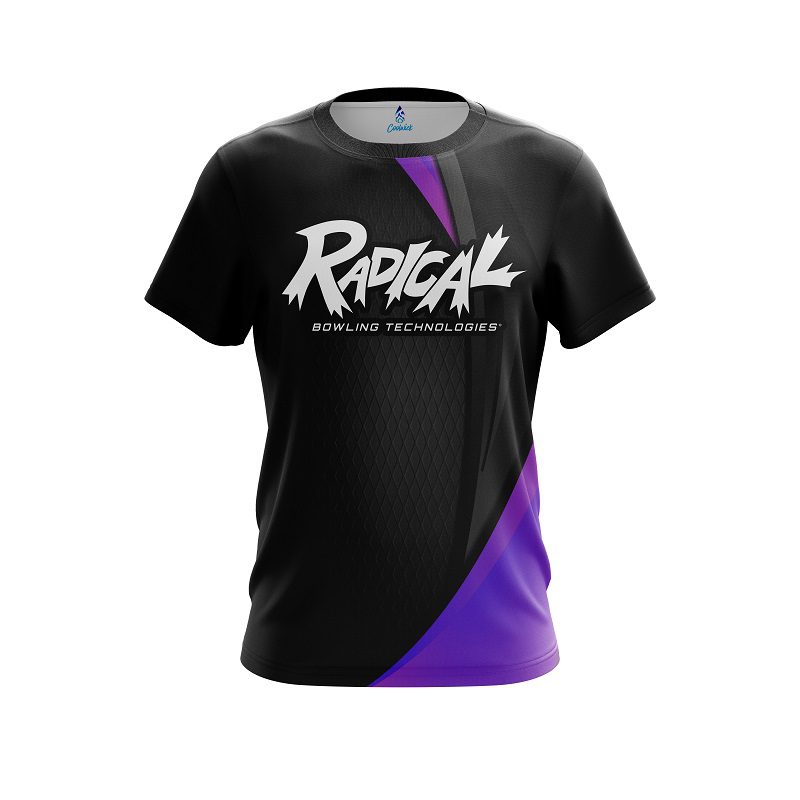 Radical Carbon Purple Swirl CoolWick Bowling Jersey