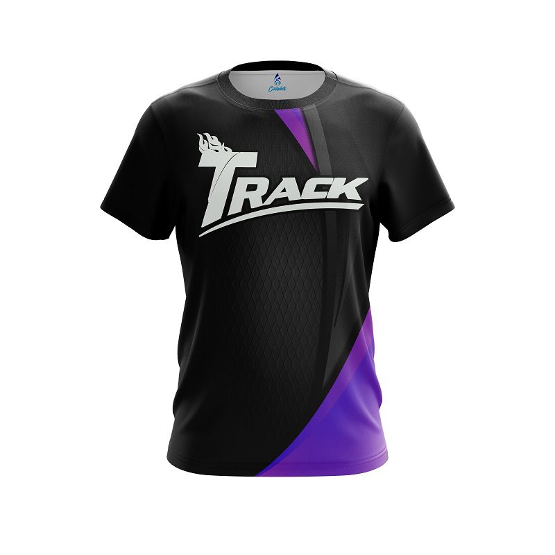 Track Carbon Purple Swirl CoolWick Bowling Jersey