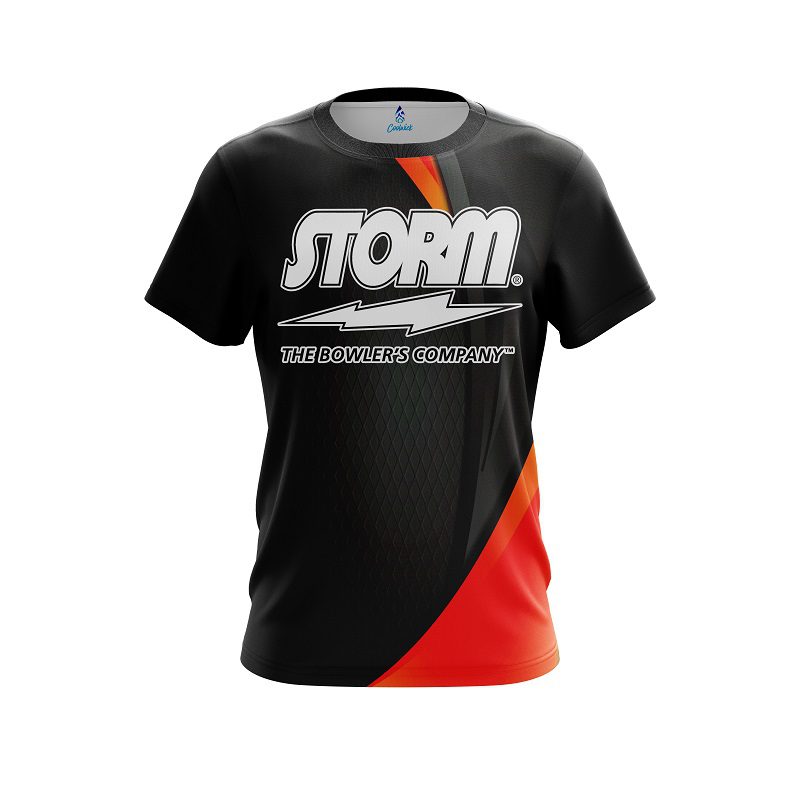 Storm Carbon Red Swirl CoolWick Bowling Jersey