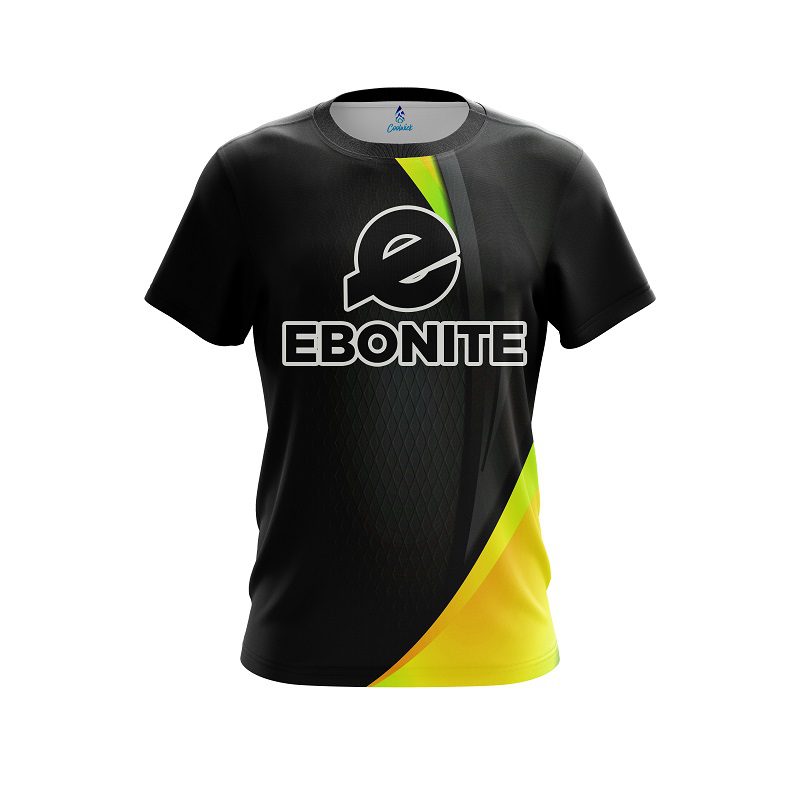 Ebonite Carbon Yellow Swirl CoolWick Bowling Jersey