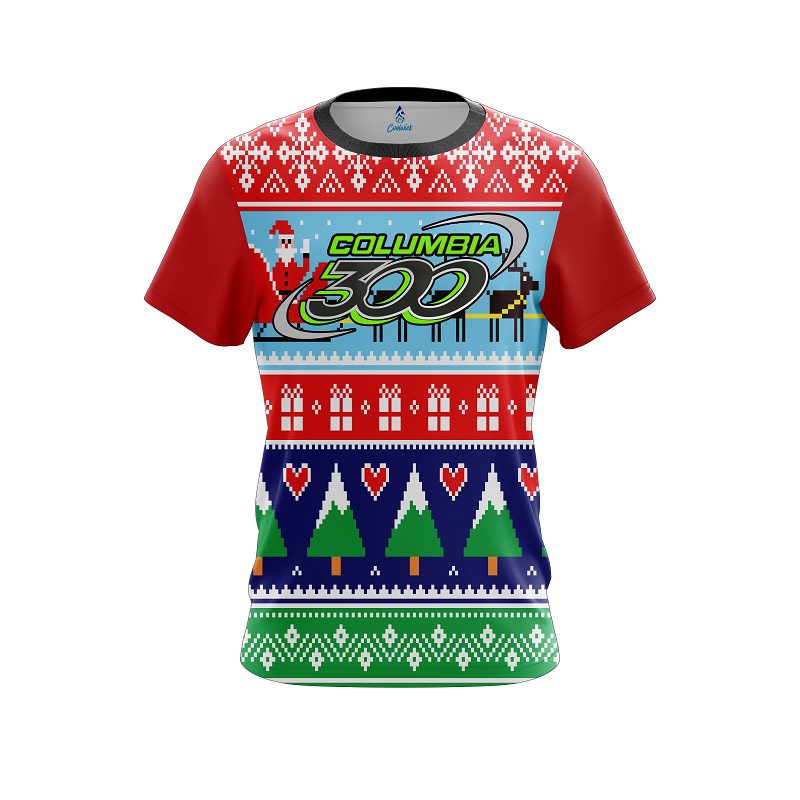 Columbia 300  Dirty Santa Red Coolwick Bowling Jerseys