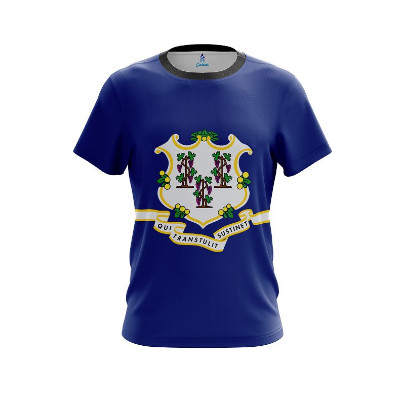 Plain Connecticut Flag CoolWick Bowling Jersey