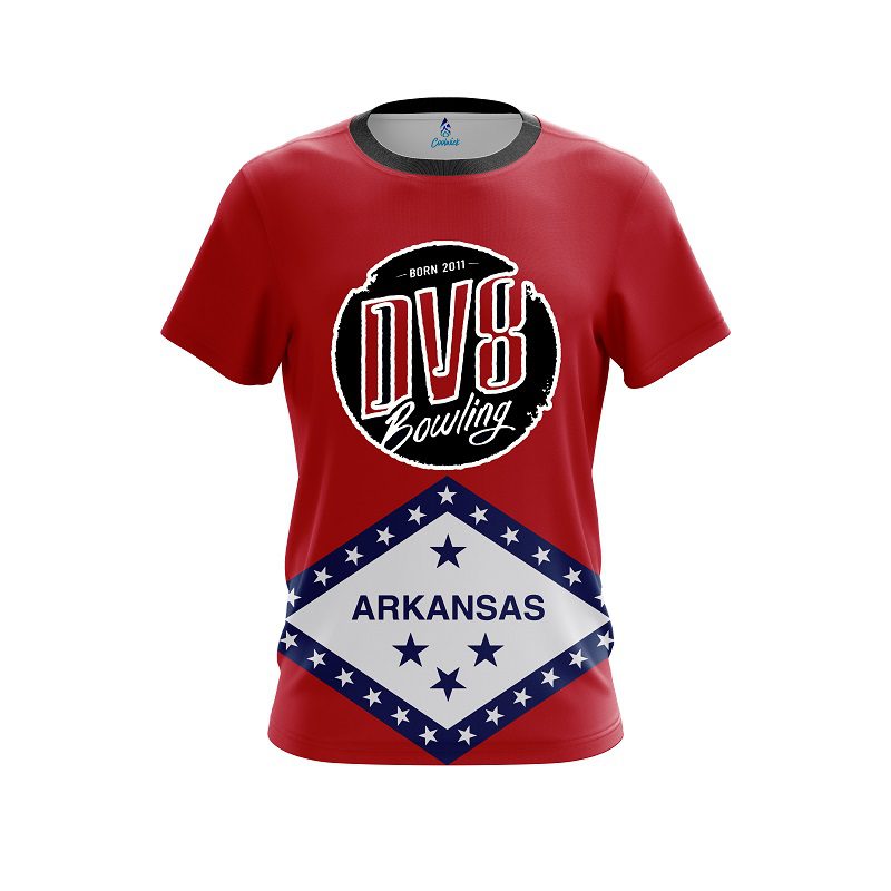 DV8 Arkansas Flag CoolWick Bowling Jersey