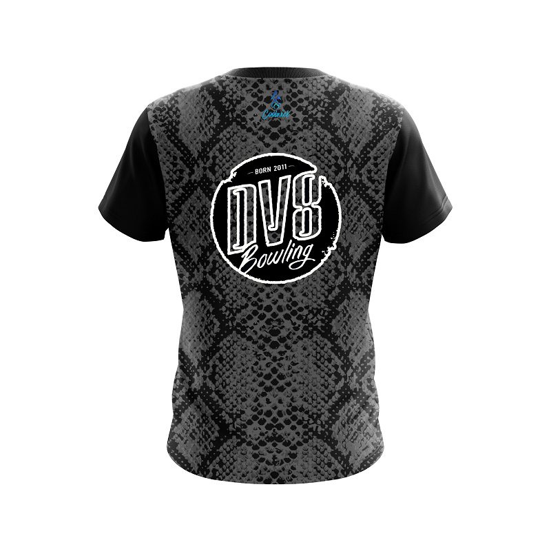 DV8 Snake Skin Black CoolWick Bowling Jersey - Image 2