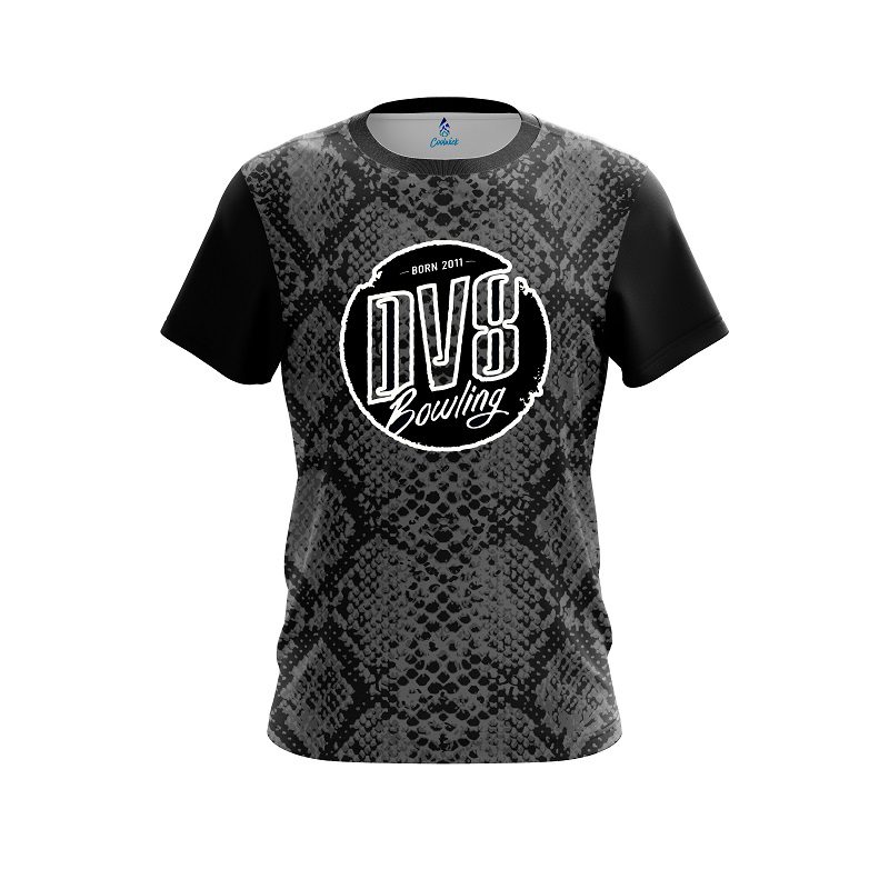DV8 Snake Skin Black CoolWick Bowling Jersey