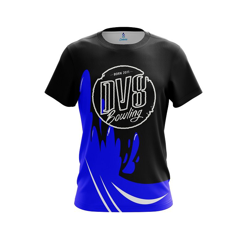 DV8 Blue Splash CoolWick Bowling Jersey