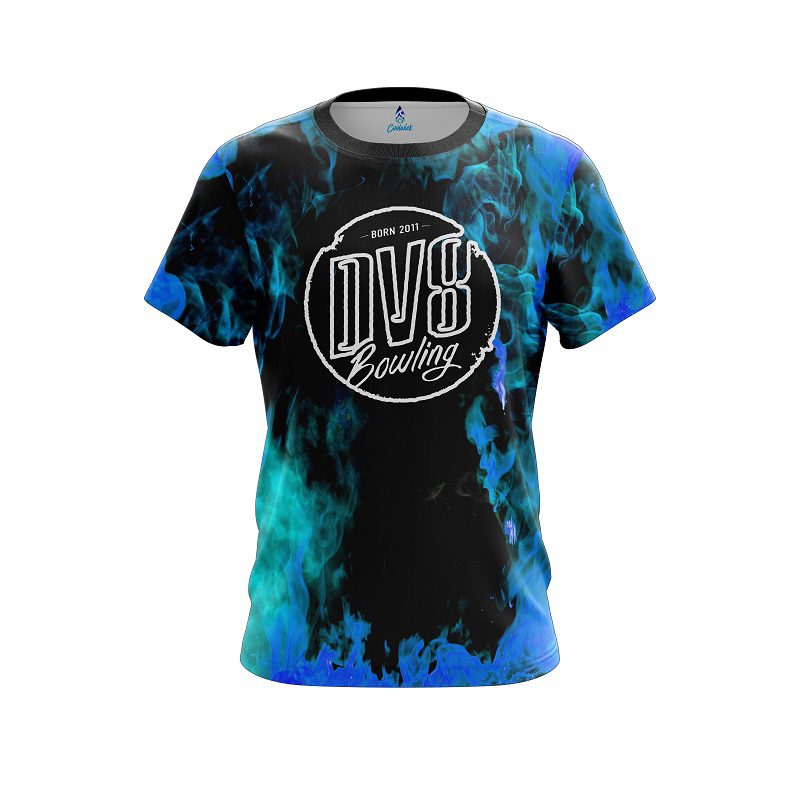 DV8 Blue Flame CoolWick Bowling Jersey