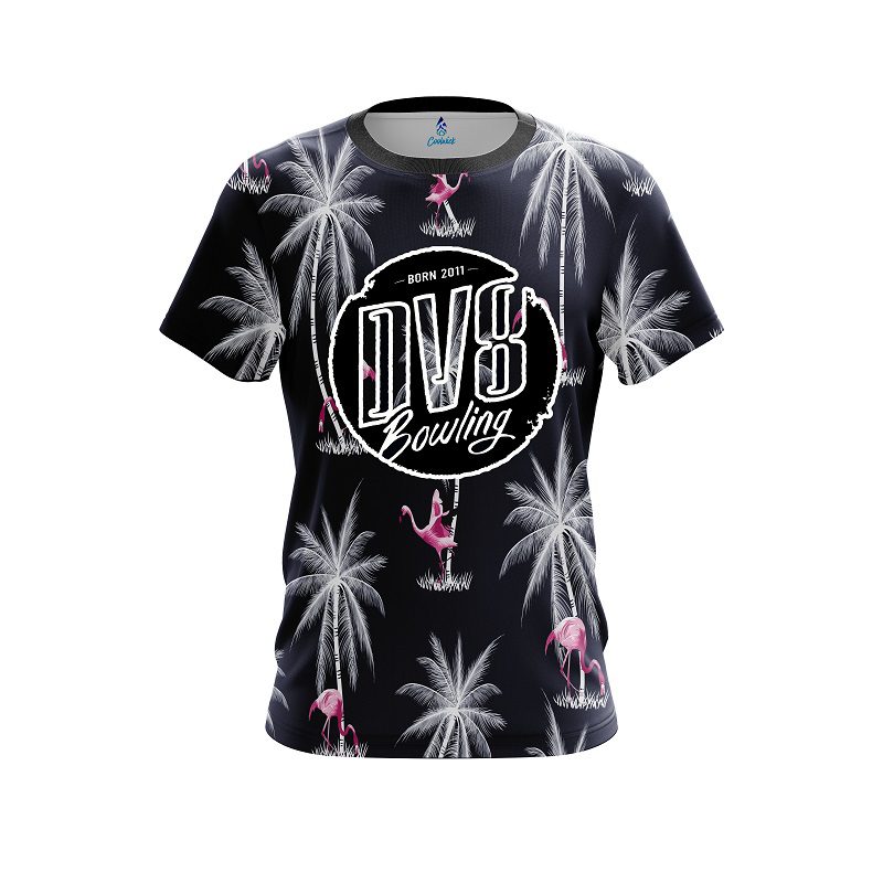 DV8 Flamingo Palms CoolWick Bowling Jersey