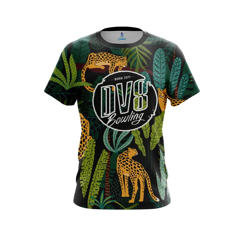 DV8 Forest Leopard CoolWick Bowling Jersey