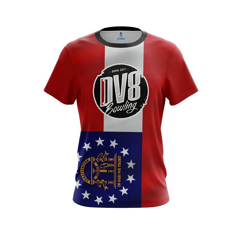 DV8 Georgia Flag CoolWick Bowling Jersey