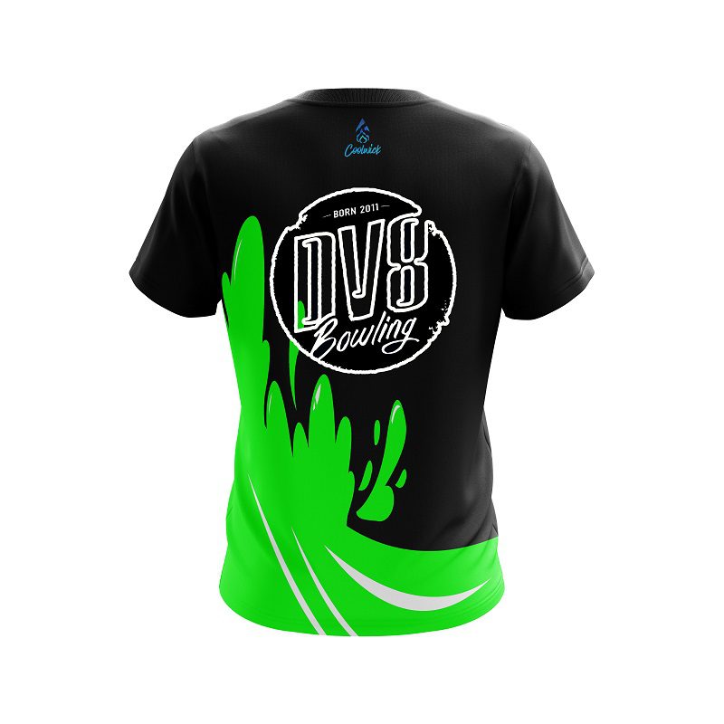 DV8 Green Splash CoolWick Bowling Jersey - Image 2