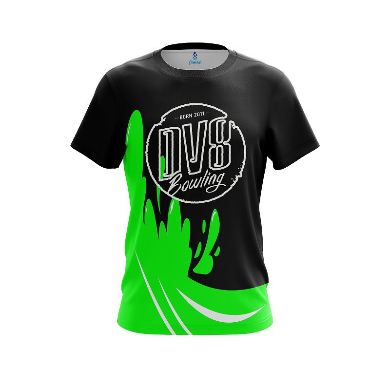 DV8 Green Splash CoolWick Bowling Jersey