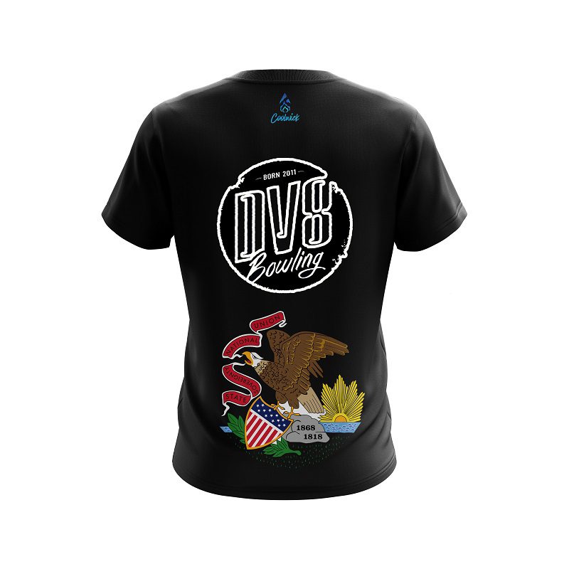 DV8 Illinois Flag CoolWick Bowling Jersey - Image 2
