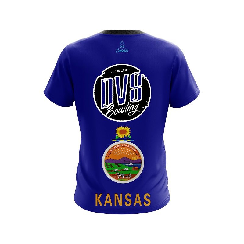 DV8 Kansas Flag CoolWick Bowling Jersey - Image 2