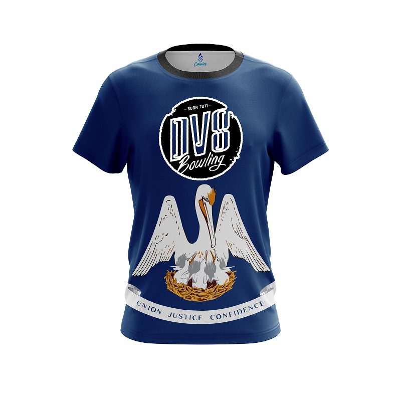 DV8 Louisiana  Flag CoolWick Bowling Jersey