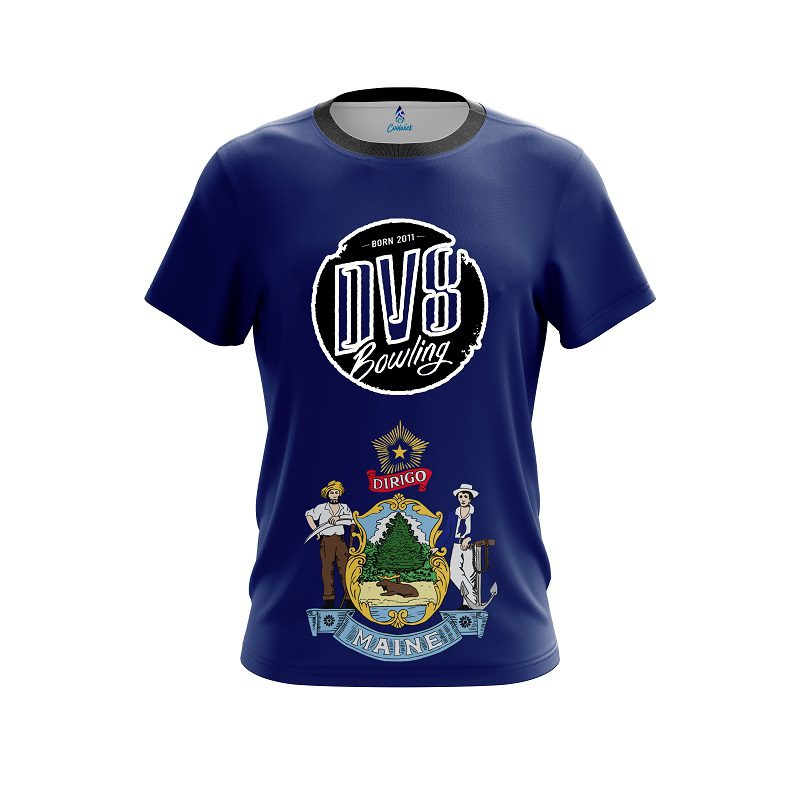 DV8 Maine Flag CoolWick Bowling Jersey