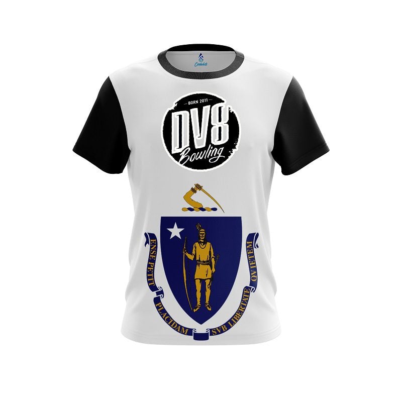 DV8 Masssachucets Flag CoolWick Bowling Jersey