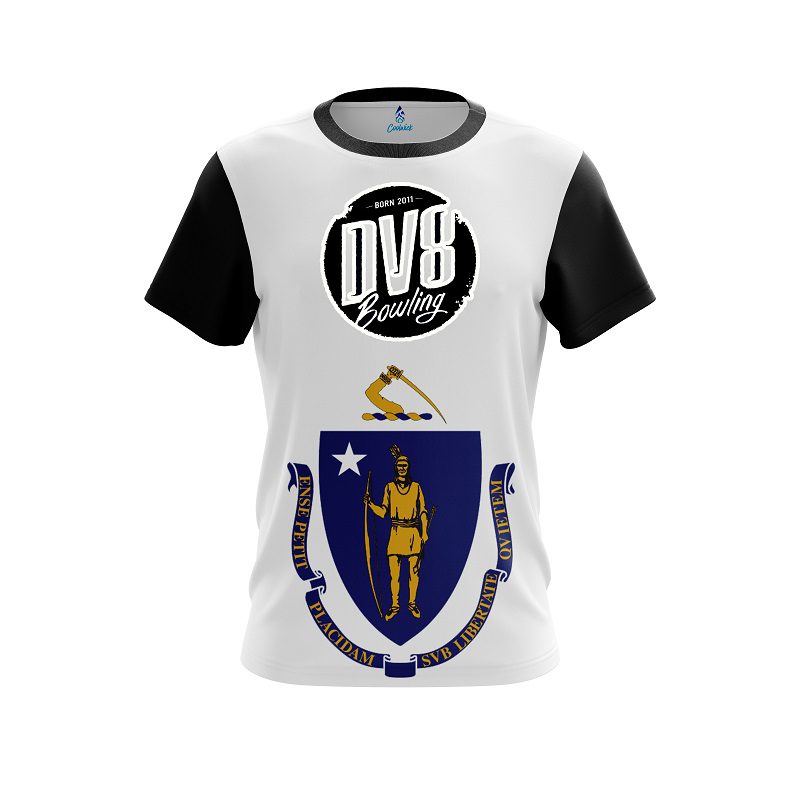 DV8 Masssachucets Flag CoolWick Bowling Jersey
