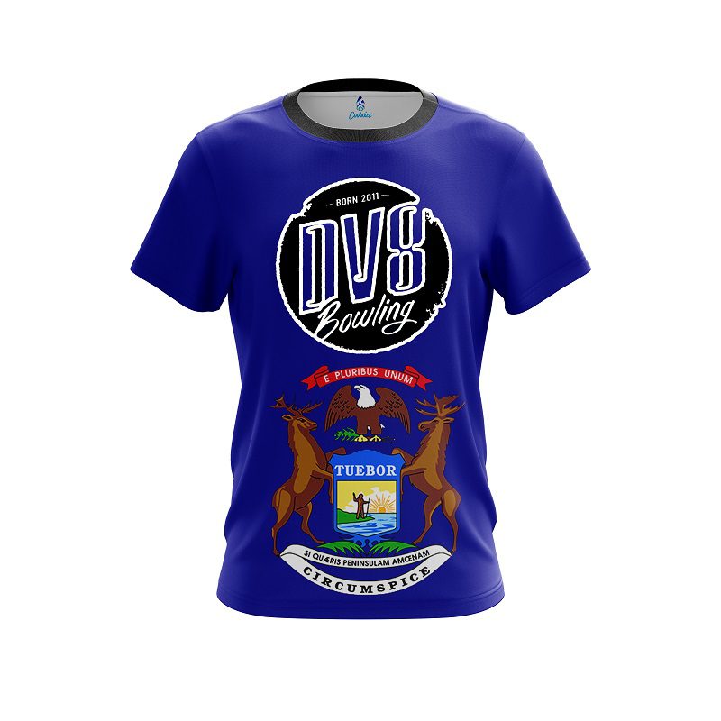 DV8 Michigan Flag CoolWick Bowling Jersey