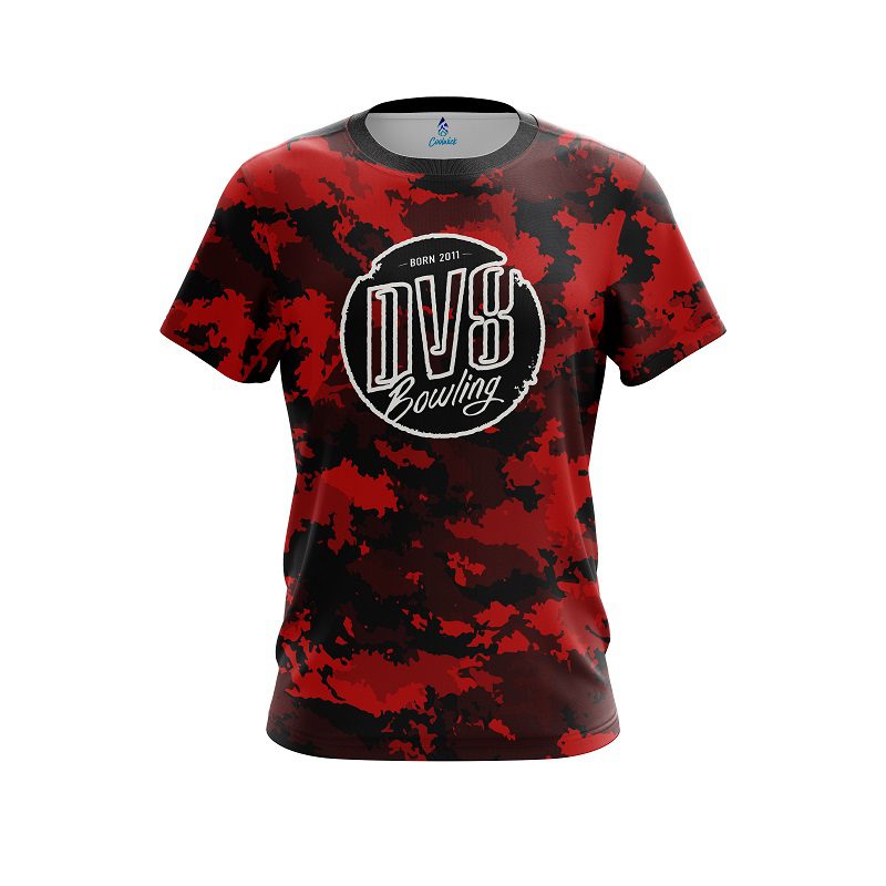 DV8 Military Red CoolWick Bowling Jersey