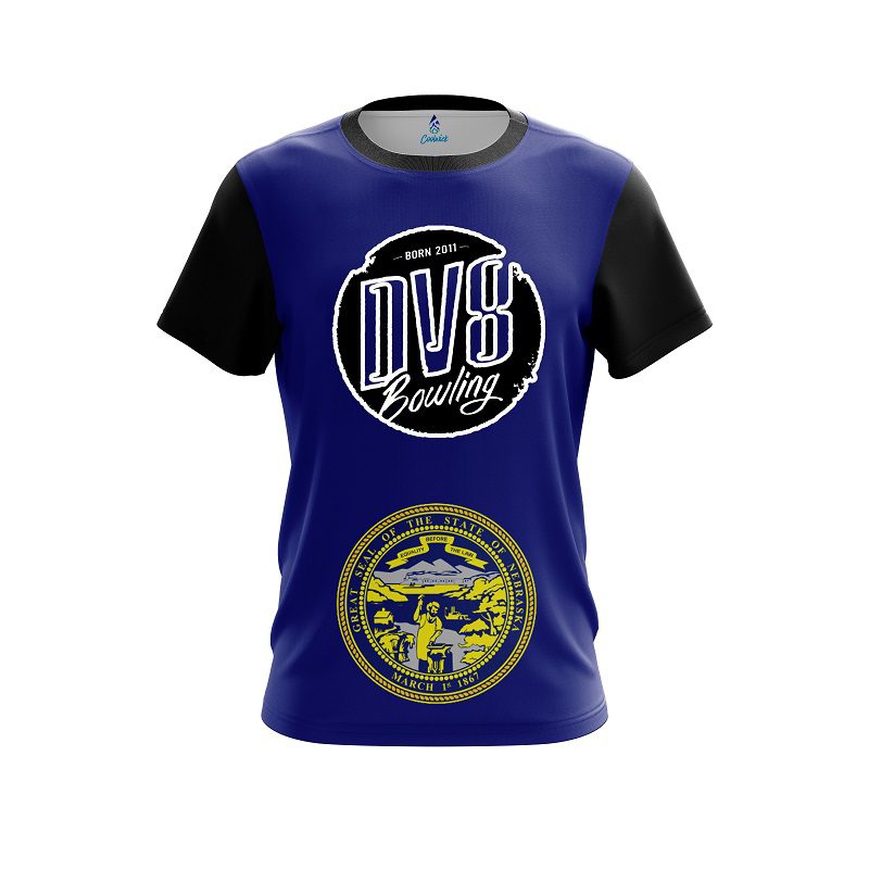 DV8 Nebraska Flag CoolWick Bowling Jersey
