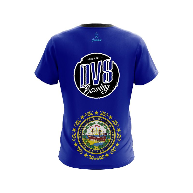 DV8 New Hampshire Flag CoolWick Bowling Jersey - Image 2