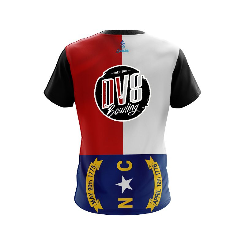 DV8 North Carolina Flag CoolWick Bowling Jersey - Image 5