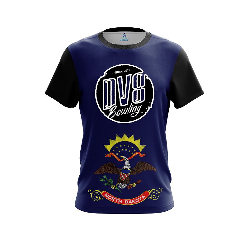 DV8 North Dakota Flag CoolWick Bowling Jersey