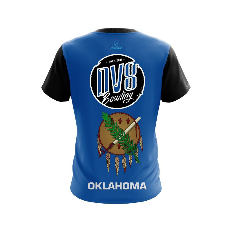 DV8 Oklahoma Flag CoolWick Bowling Jersey - Image 2