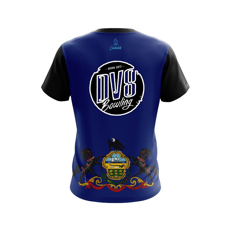 DV8 Pennsylvania Flag CoolWick Bowling Jersey - Image 2