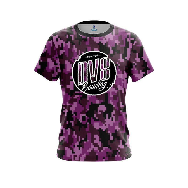 DV8 Digital Camo Purple CoolWick Bowling Jersey