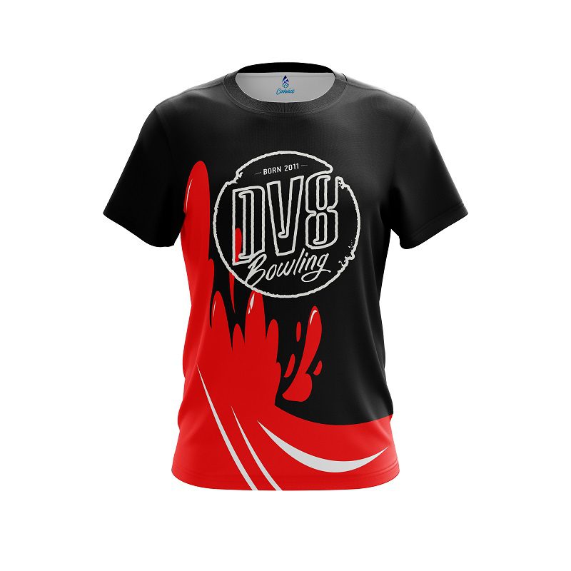 DV8 Red Splash CoolWick Bowling Jersey