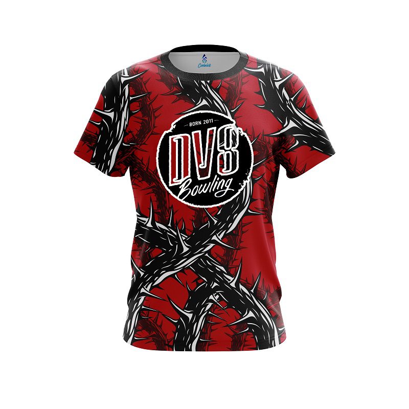 DV8 Rock And Roll Red Thorns CoolWick Bowling Jersey