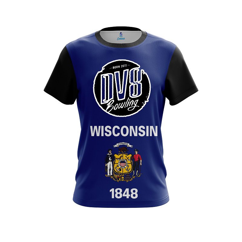 DV8 Wisconsin Flag CoolWick Bowling Jersey
