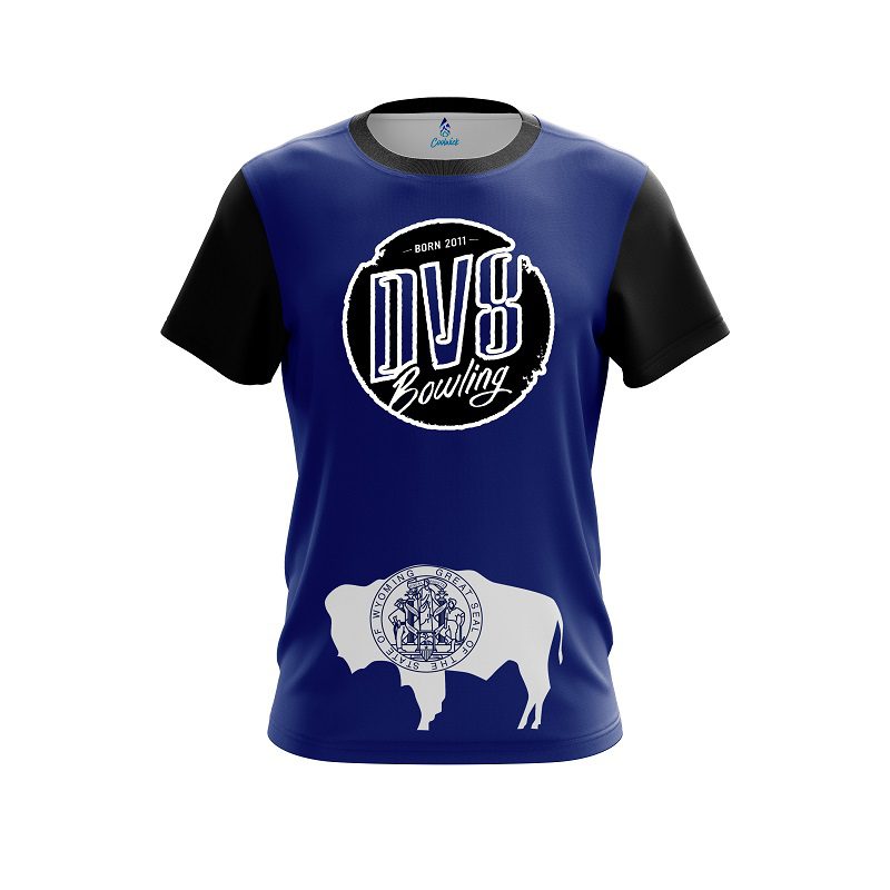 DV8 Wyoming Flag CoolWick Bowling Jersey