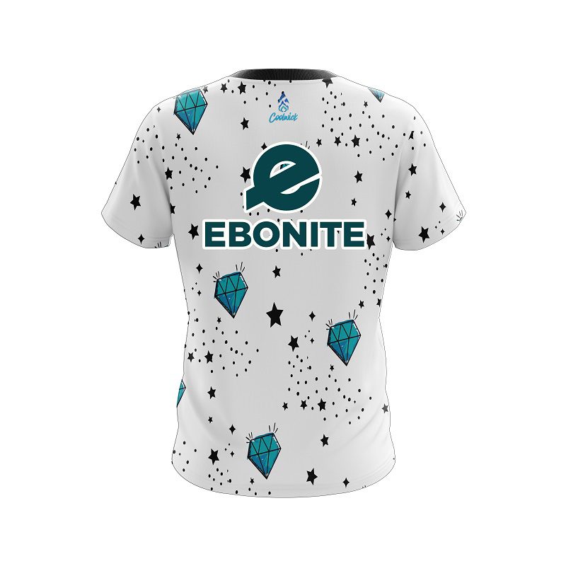 Ebonite Diamond White CoolWick Bowling Jersey - Image 2