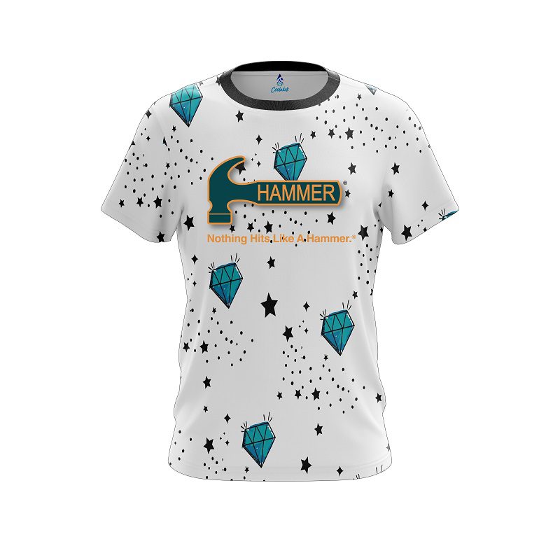 Hammer Diamond White CoolWick Bowling Jersey