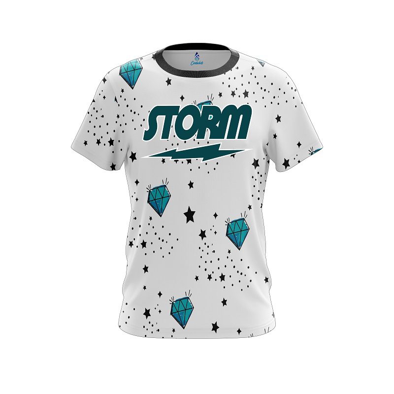 Storm Diamond White CoolWick Bowling Jersey
