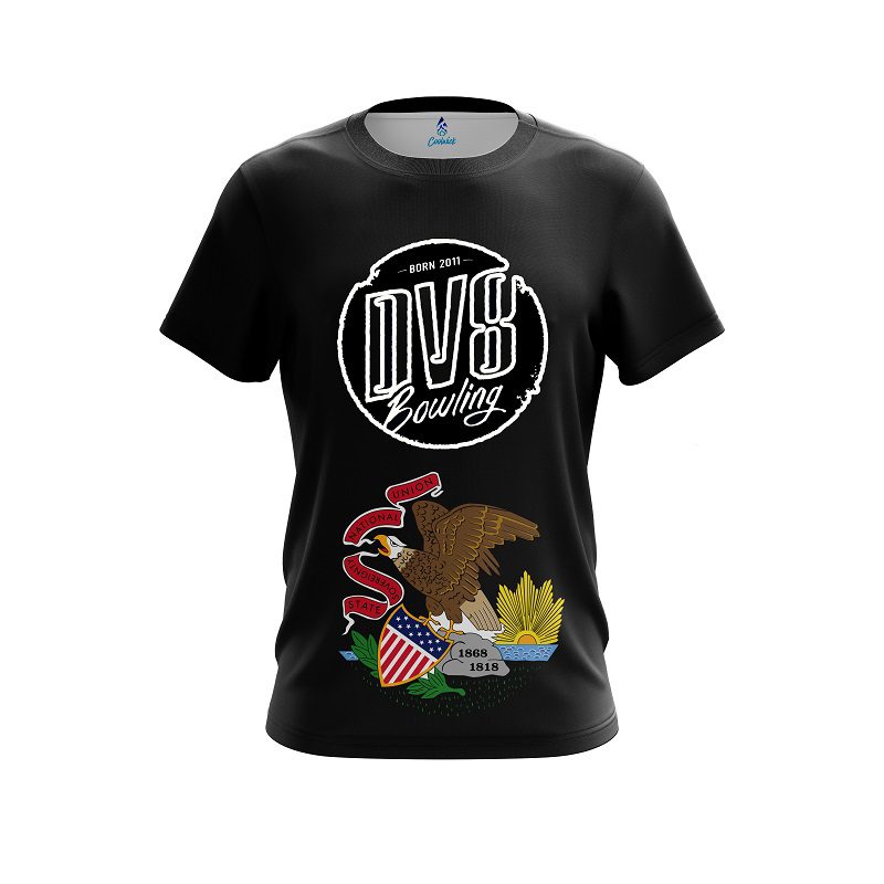 DV8 Illinois Flag CoolWick Bowling Jersey