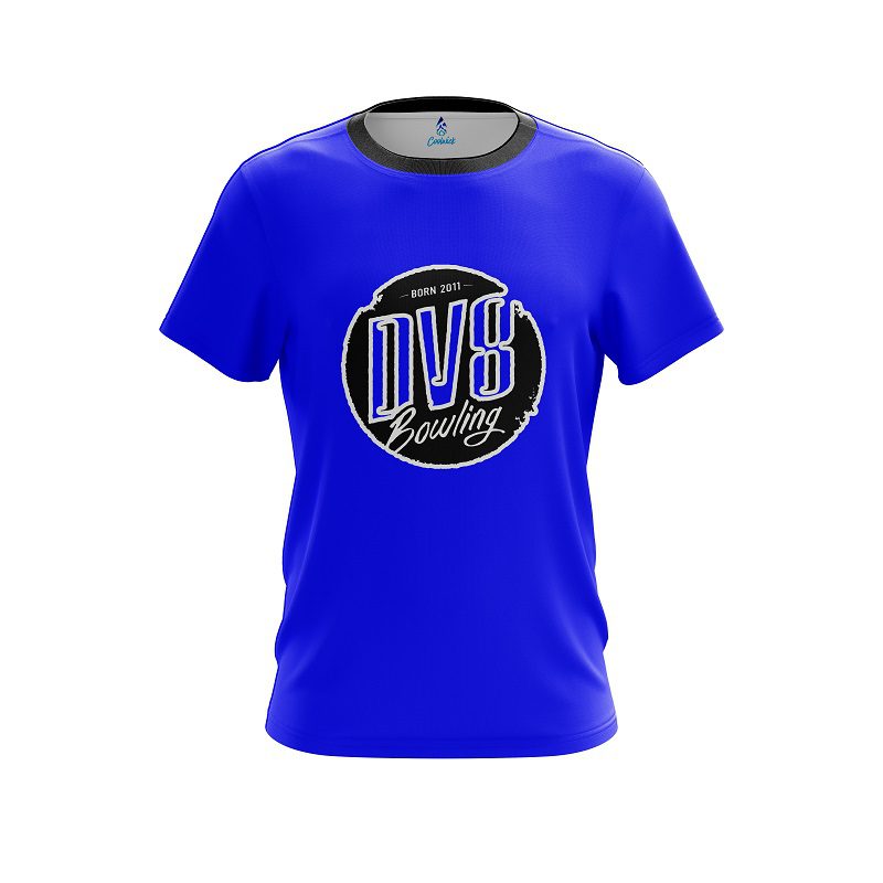 DV8 Plain Blue CoolWick Bowling Jersey