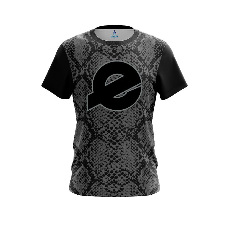 Ebonite Snake Skin Black CoolWick Bowling Jersey