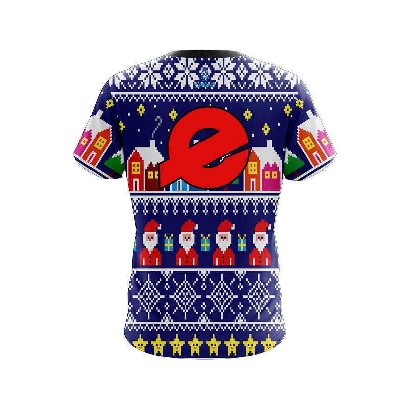 Ebonite Dirty Santa Blue CoolWick Bowling Jersey - Image 2