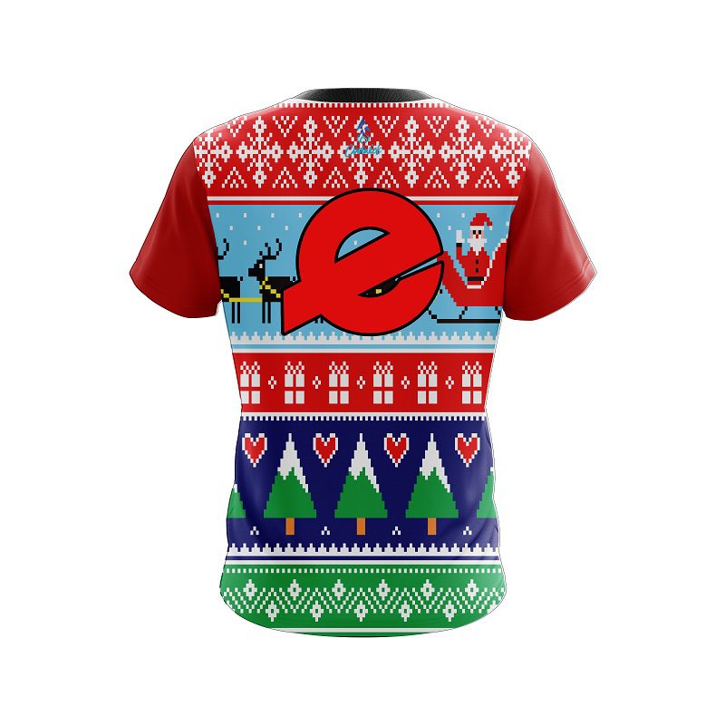 Ebonite Dirty Santa Red CoolWick Bowling Jersey - Image 2