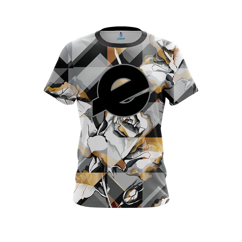 Ebonite Gold And Black Rose CoolWick Bowling Jersey