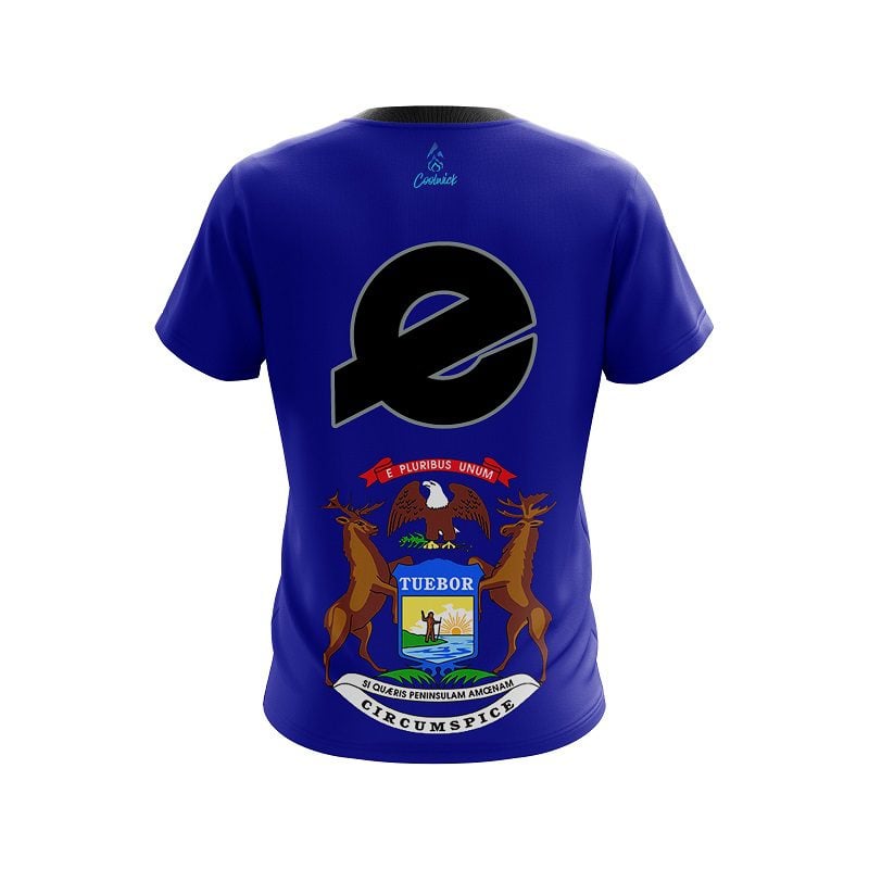 Ebonite Michigan Flag CoolWick Bowling Jersey - Image 2