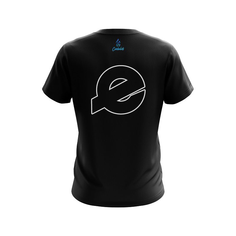 Ebonite Plain Black CoolWick Bowling Jersey - Image 2