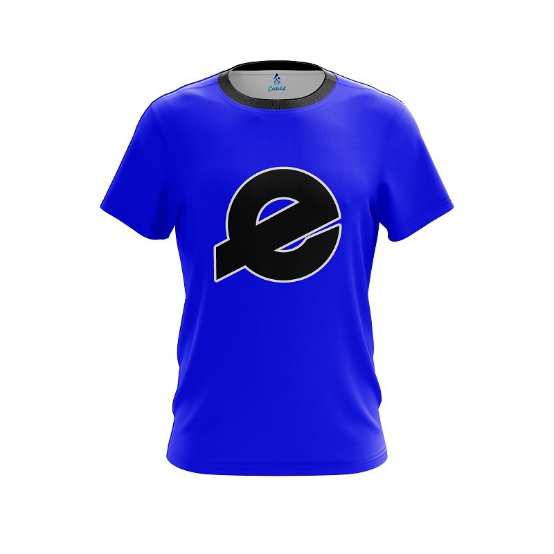 Ebonite Plain Blue CoolWick Bowling Jersey