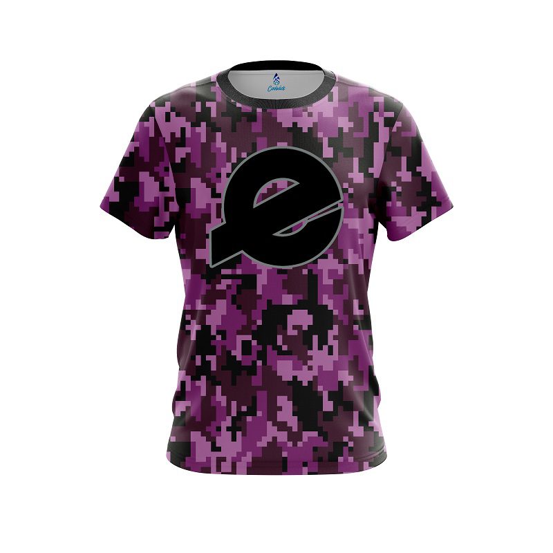 Ebonite Digital Camo Purple CoolWick Bowling Jersey