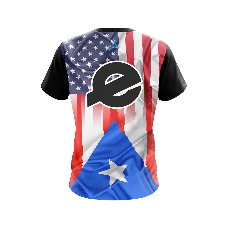 Ebonite USA Puerto Rico Flag CoolWick Bowling Jersey - Image 2