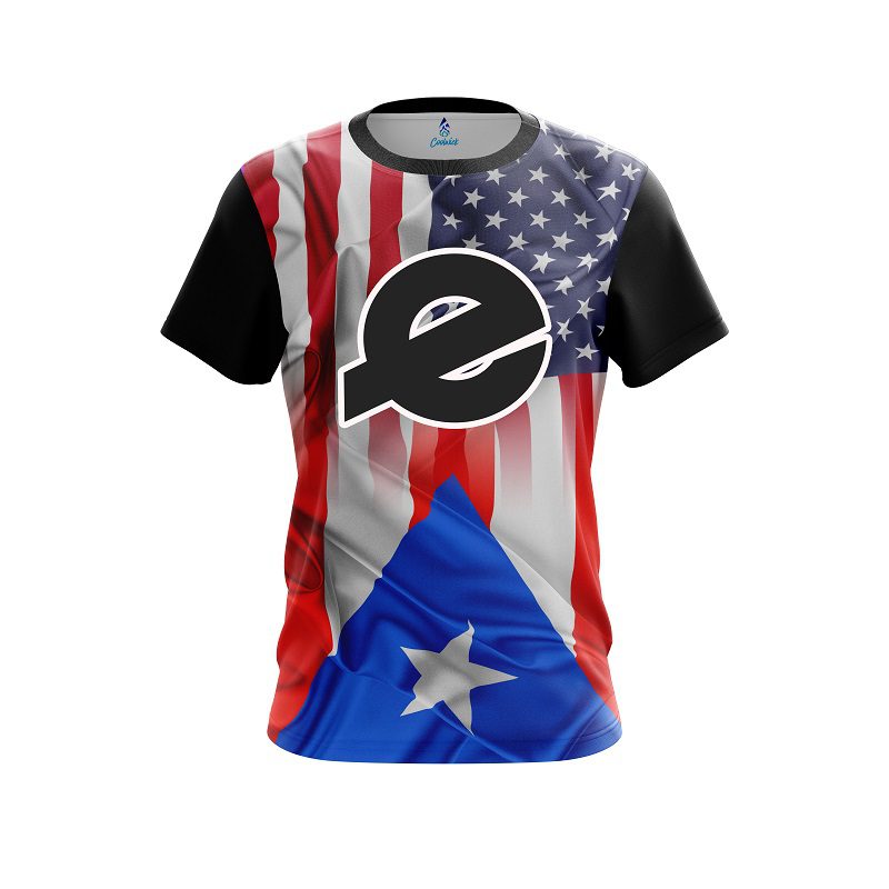 Ebonite USA Puerto Rico Flag CoolWick Bowling Jersey